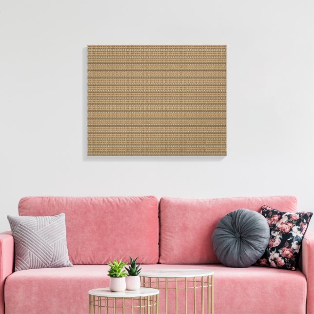 a brown and beige striped background canvas print (Insitu(LivingRoom))