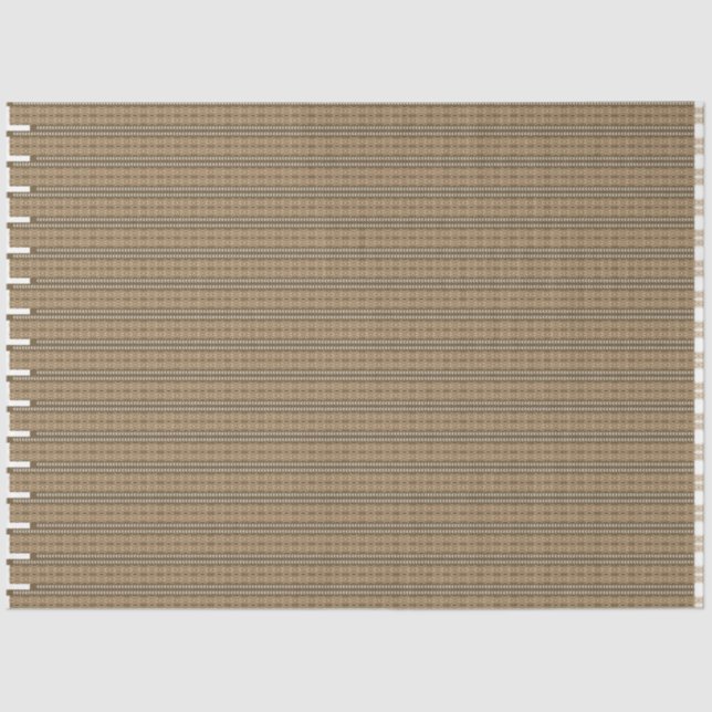 a brown and beige striped background tissue paper (Front)