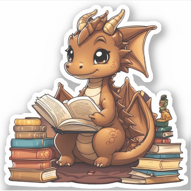 A Brown Dragon Reading (Front)
