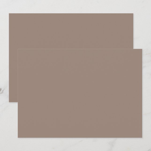 a brown wall with a clock on it thank you card (Front/Back)
