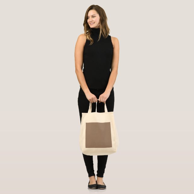 a brown wall with a clock on it tote bag (Front (Model))