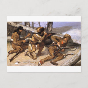 A Brush with the Redskins by Frederic Remington Postcard