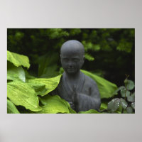 A Buddha Statue in a Meditation Garden