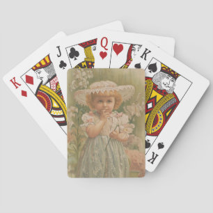 "A Budding Easter" Vintage Illustration, ca. 1890 Playing Cards