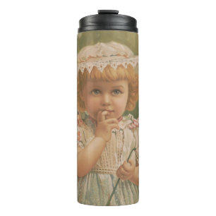 "A Budding Easter" Vintage Illustration, ca. 1890 Thermal Tumbler