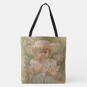 "A Budding Easter" Vintage Illustration, ca. 1890 Tote Bag