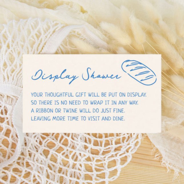 A Bun in the Oven Boy Baby Shower Display Shower Enclosure Card (Creator Uploaded)