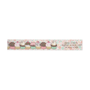 A Bunch of Cupcakes Wrap Around Address Labels