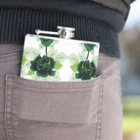 a bunch of green flowers on a white background