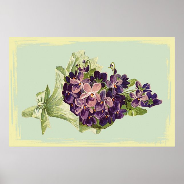 A Bunch of Purple Flowers Poster (Front)