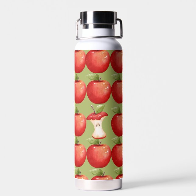 A Bunch of Red Apples Fruit Water Bottle (Back)