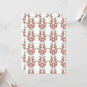 a bunch of red flowers on a white background invitation