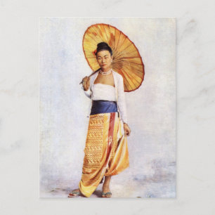 A Burmese Lady Postcard