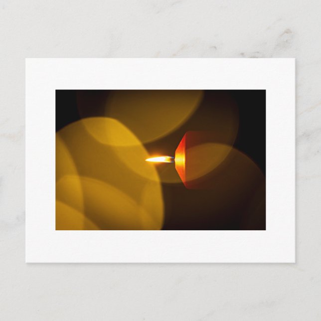 A burning candle postcard (Front)