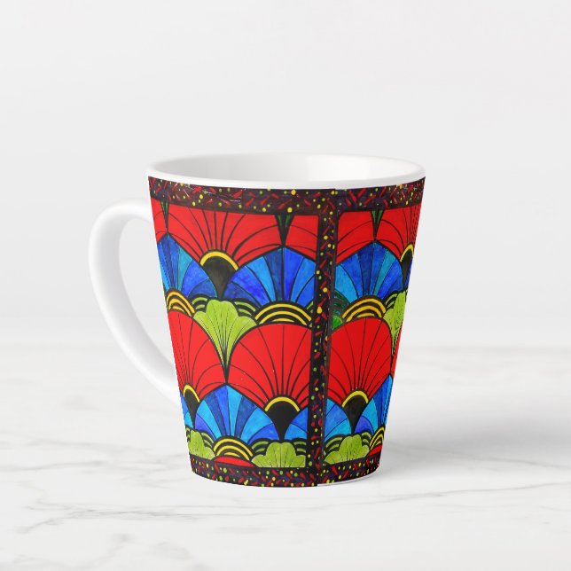 A Burst Of Colours Latte Mug (Left Angle)