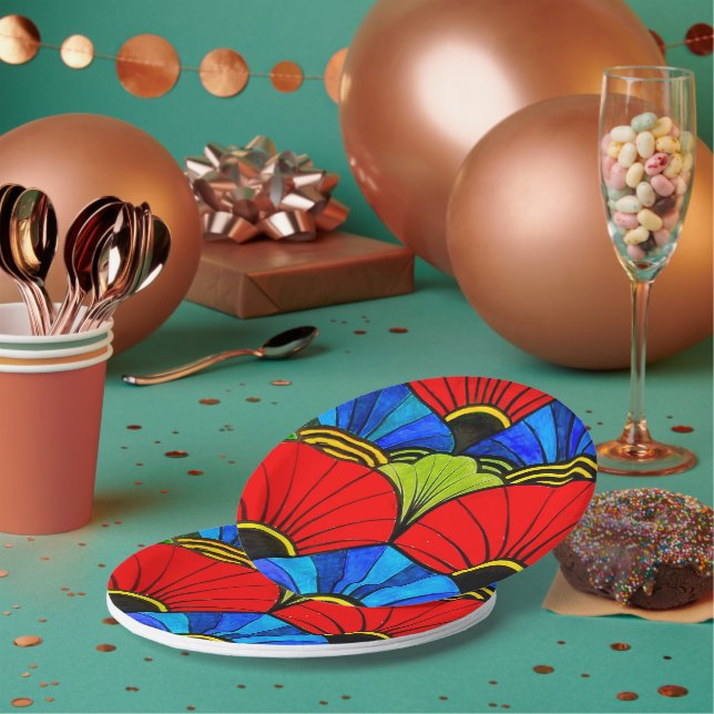 A Burst of Colours Paper Plates (Multi)