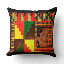 A Burst of Kwanzaa Throw Throw Pillow