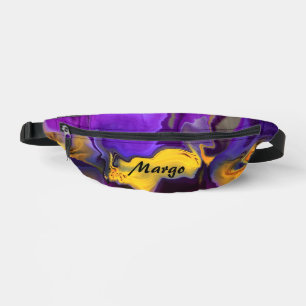 A Burst Of Yellow and Purple Passion  Bum Bags