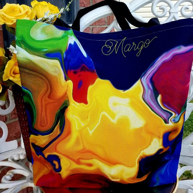 A Burst Of Yellow Happiness Graphic Design Tote Bag (Creator Uploaded)