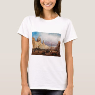 A bustling market on the Piazza Navona in Rome T-Shirt