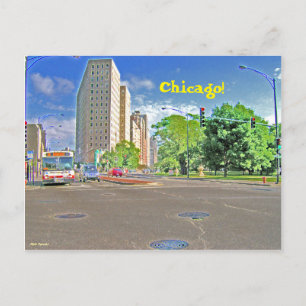 A Busy Chicago Afternoon Postcard
