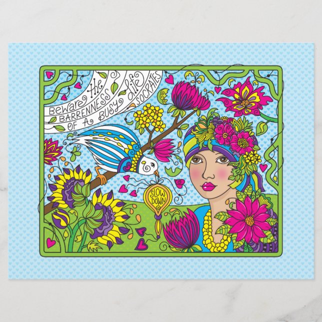 A Busy Life_Flat Paper Sheet 11"x8.5" (Front)