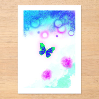 A Butterfly  Acrylic Invitations