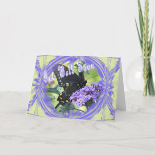 A Butterfly GetWellWish-can change inside words Card