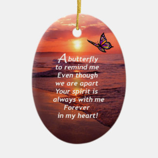 A Butterfly to Remind Me Ceramic Tree Decoration