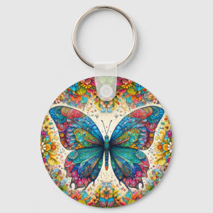 A Butterfly's Rainbow Ballet Key Ring