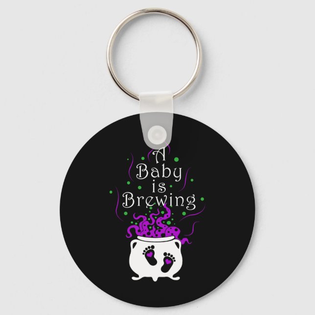 A By Is Brewing Halloween Spooky Ghost  Key Ring (Front)