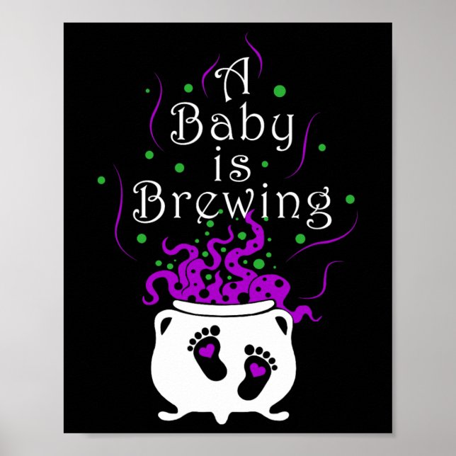 A By Is Brewing Halloween Spooky Ghost  Poster (Front)