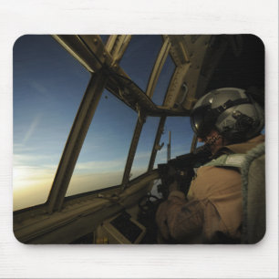 A C-130 Hercules pilot scans the horizon Mouse Pad