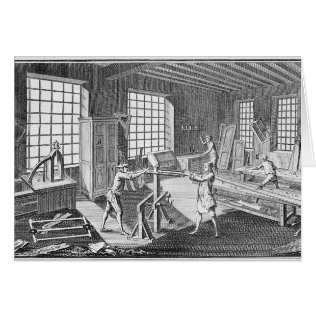 A cabinet maker's workshop, from the 'Encyclopedie (Front Horizontal)