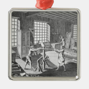A cabinet maker's workshop, from the 'Encyclopedie Metal Tree Decoration
