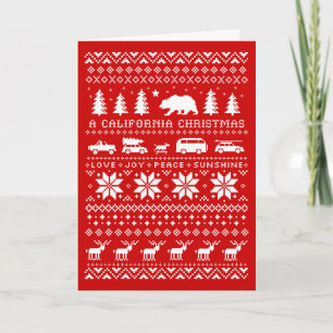 A California Christmas - Love Joy Peace Sunshine Holiday Card