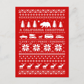 A California Christmas - Love Joy Peace Sunshine Holiday Postcard