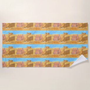 A camel beach towel