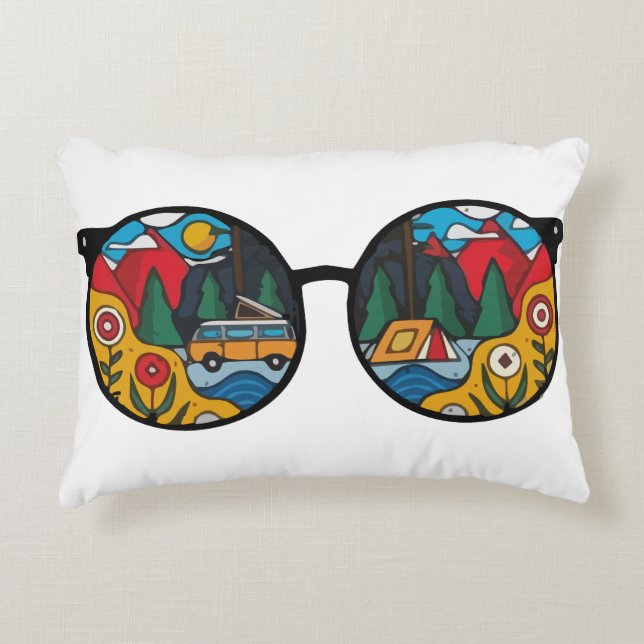 A Camping Adventure Decorative Cushion (Front)