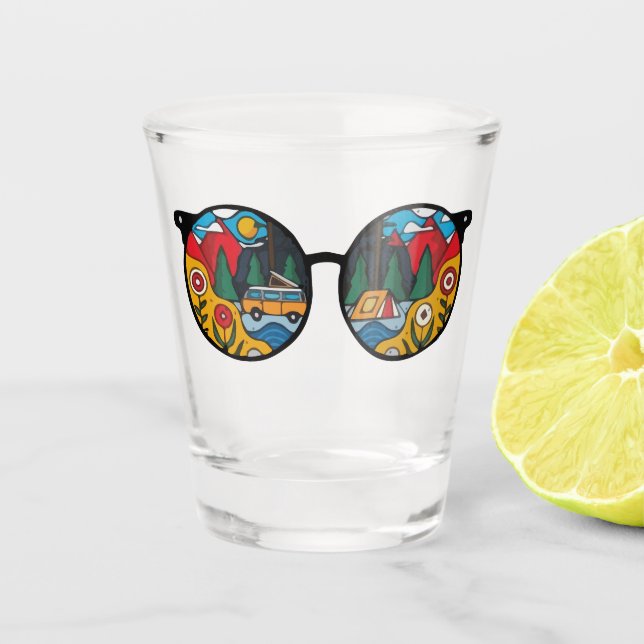 A Camping Adventure Shot Glass (Front)