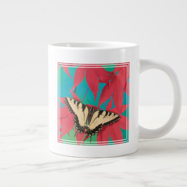 A Canadian Tiger Swallowtail Butterfly Large Coffee Mug (Right)