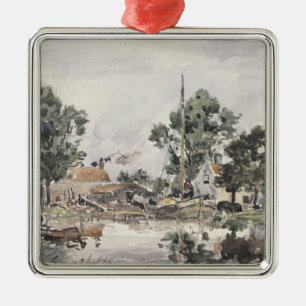 A Canal in The Hague, 1868 Metal Tree Decoration