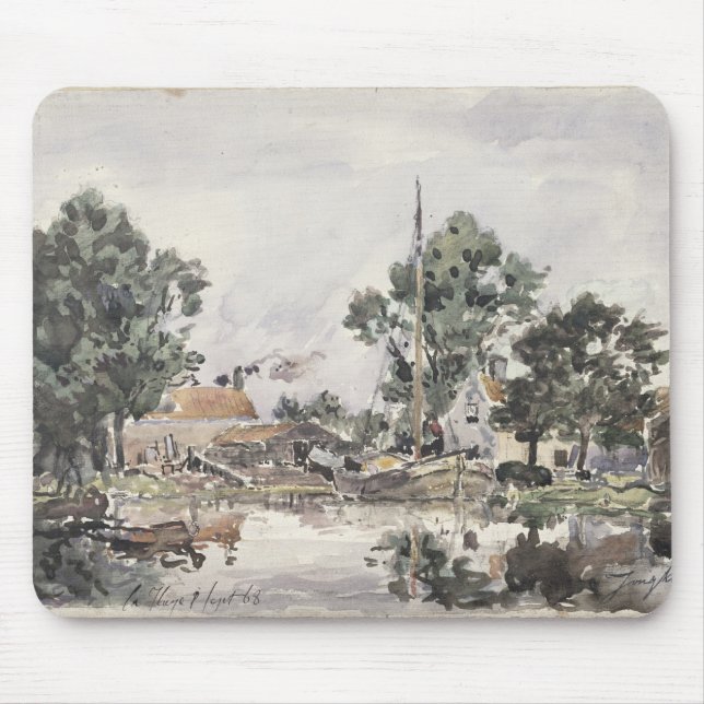 A Canal in The Hague, 1868 Mouse Pad (Front)