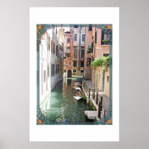 A canal street in Venice Poster