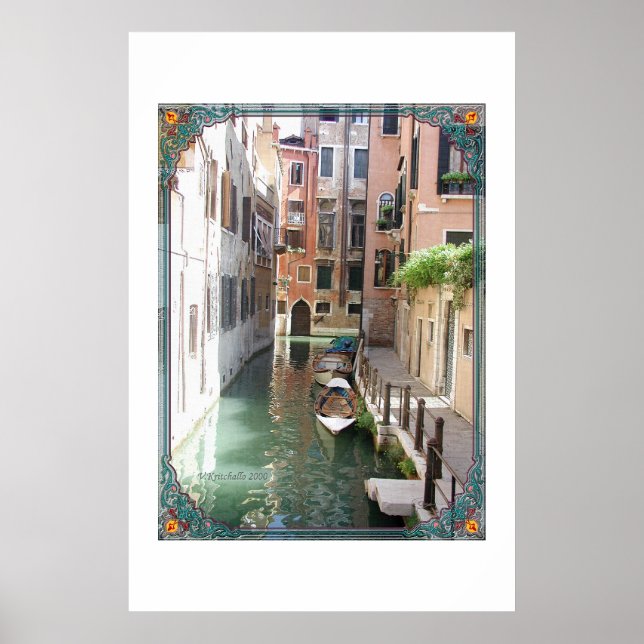 A canal street in Venice Poster (Front)