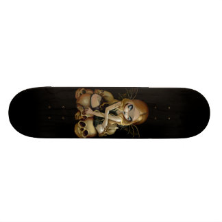 A Candle in the Dark gothic fairy skull Skateboard
