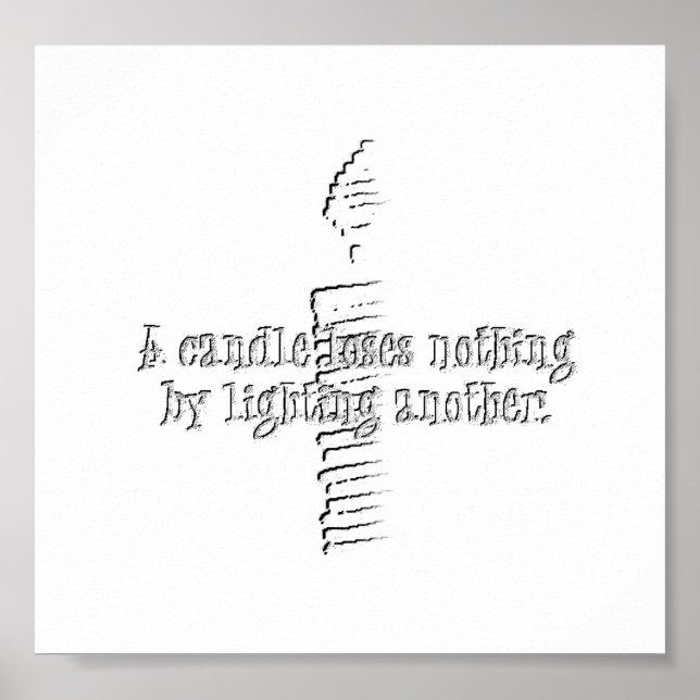 A candle loses nothing poster (Front)
