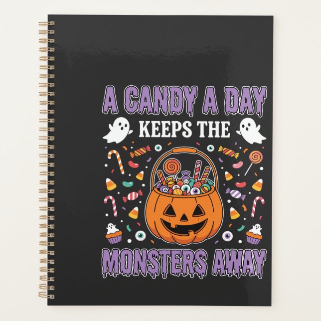 A Candy A Day Halloween T Shirt Design Planner (Front)