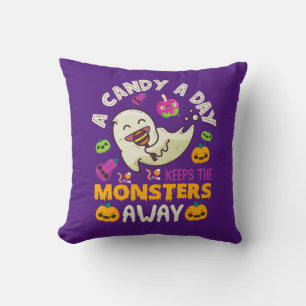 A Candy A Day Keeps The Monsters Away Halloween Th Cushion