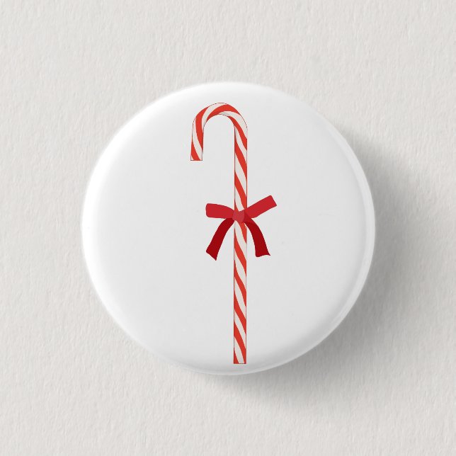 A Candy Cane 3 Cm Round Badge (Front)